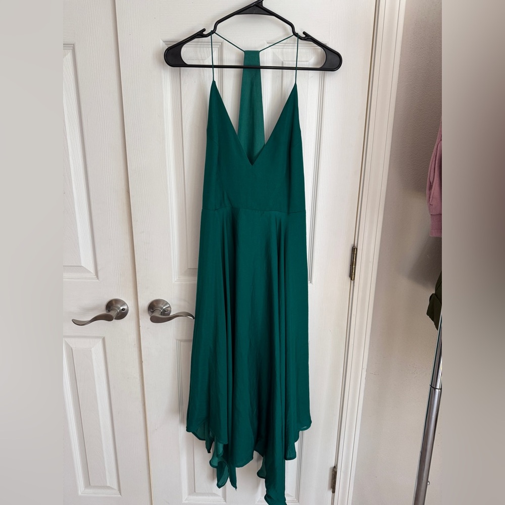 Emerald geeen dress.